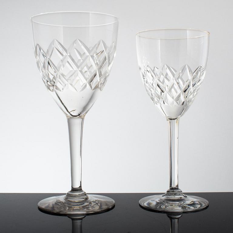 SERVISDELAR, 29 stycken, glas, Helga-modell, 1900-talets första hälft.