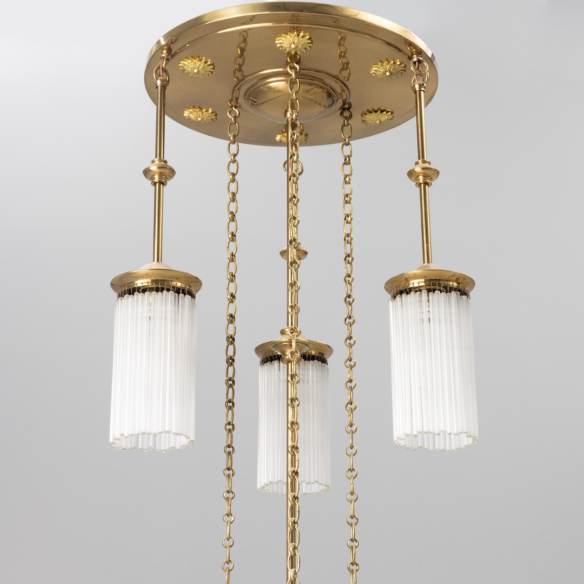 An early 20th century chandelier, Sweden.