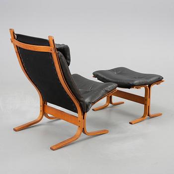 FÅTÖLJ med FOTPALL, "Siesta", Ingmar Relling, Norge, 1900-talets andra hälft.