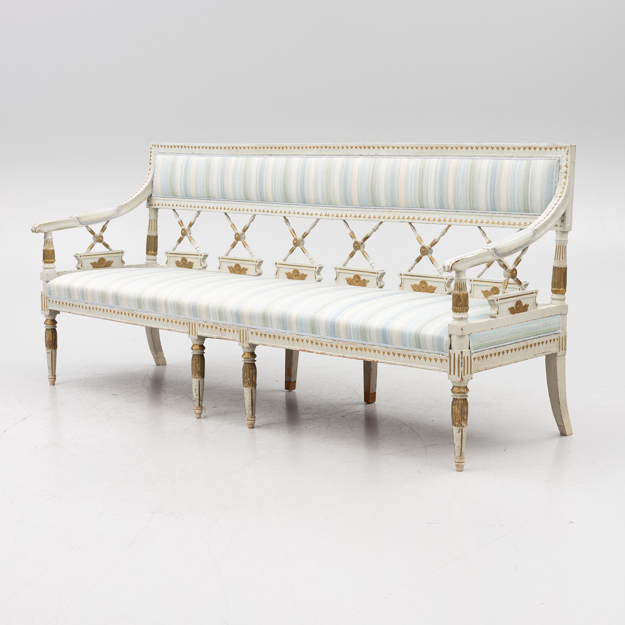 Sofa, late Gustavian, circa 1800.