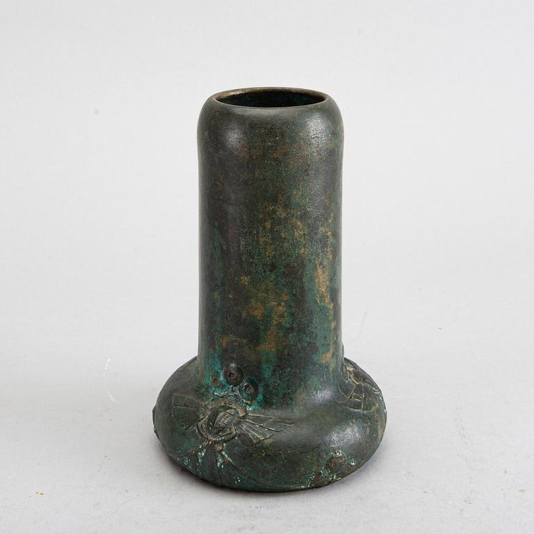 HUGO ELMQVIST, a signed bronze vase.