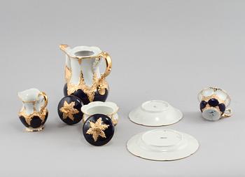 KAFFESERVIS, 26 delar, porslin, Meissen, 1900-tal.