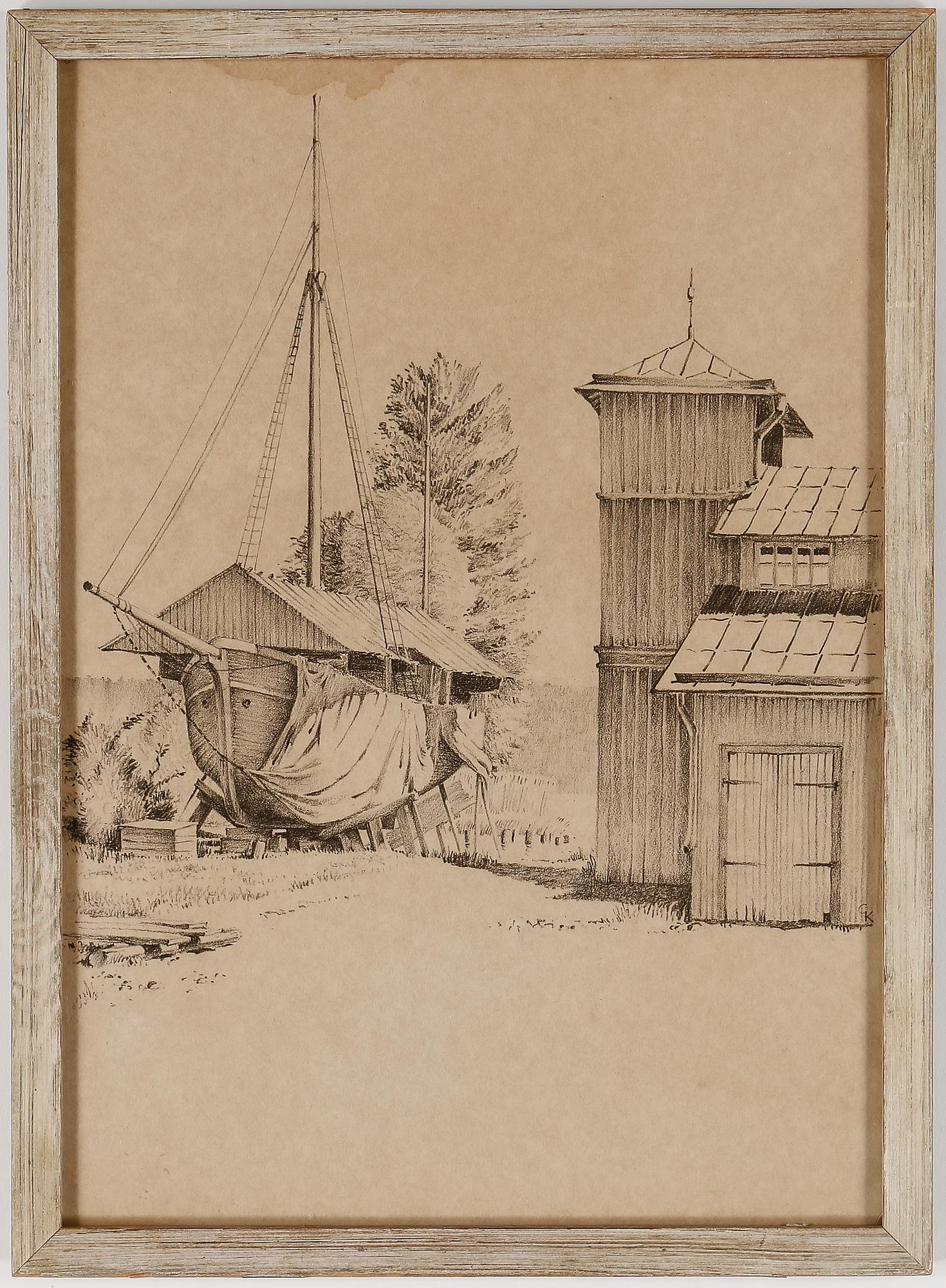 GRETA KNUTSSON TZARA, blyerts 3 st. Monogramsignerade.