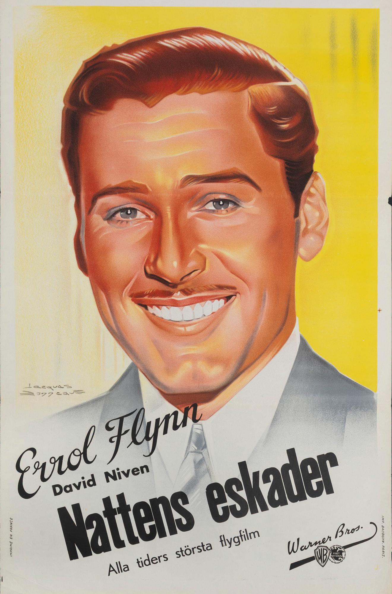 A vintage movie poster, 'Nattens eskader (The Dawn Patrol)', 1938.