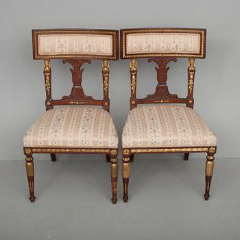 STOLAR, ett par, sengustaviansk stil, sekelskiftet 1800/1900.