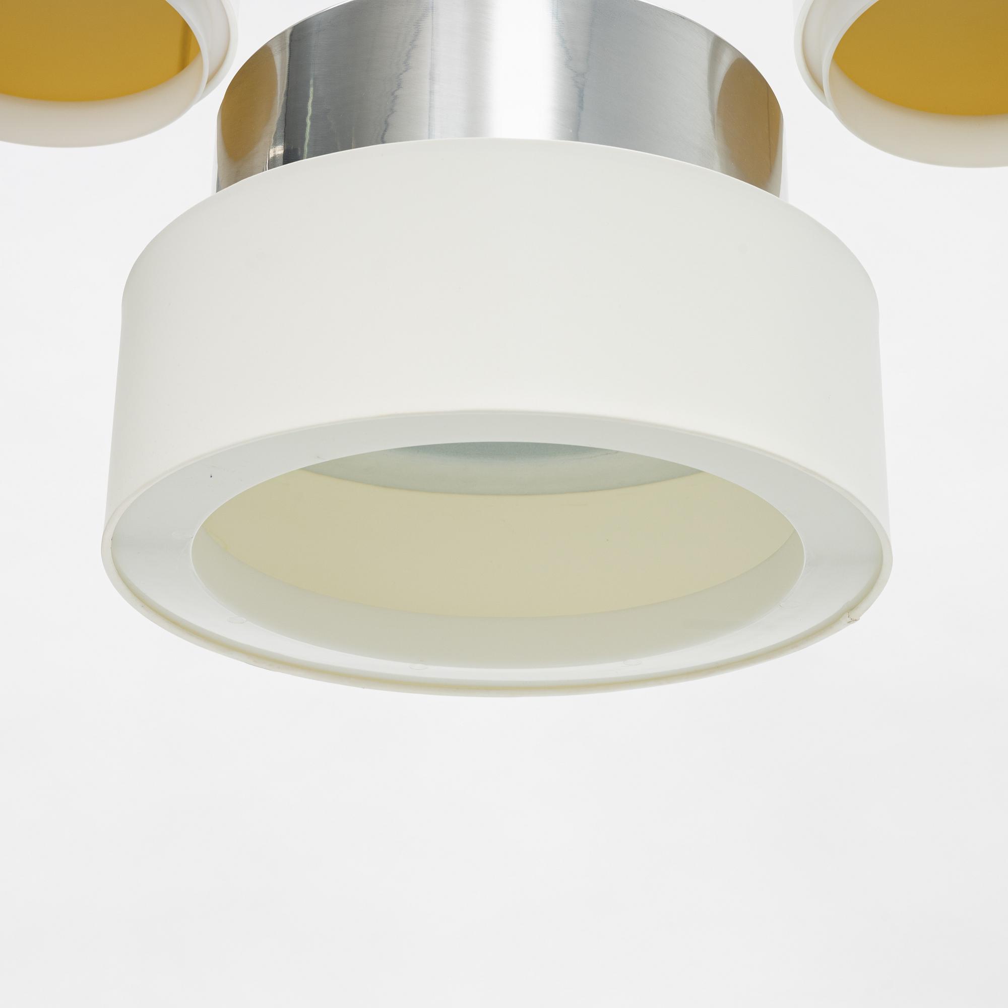 A set of three 'Cylindus' ceiling lights, Luxus, Vittsjö, 1970's.