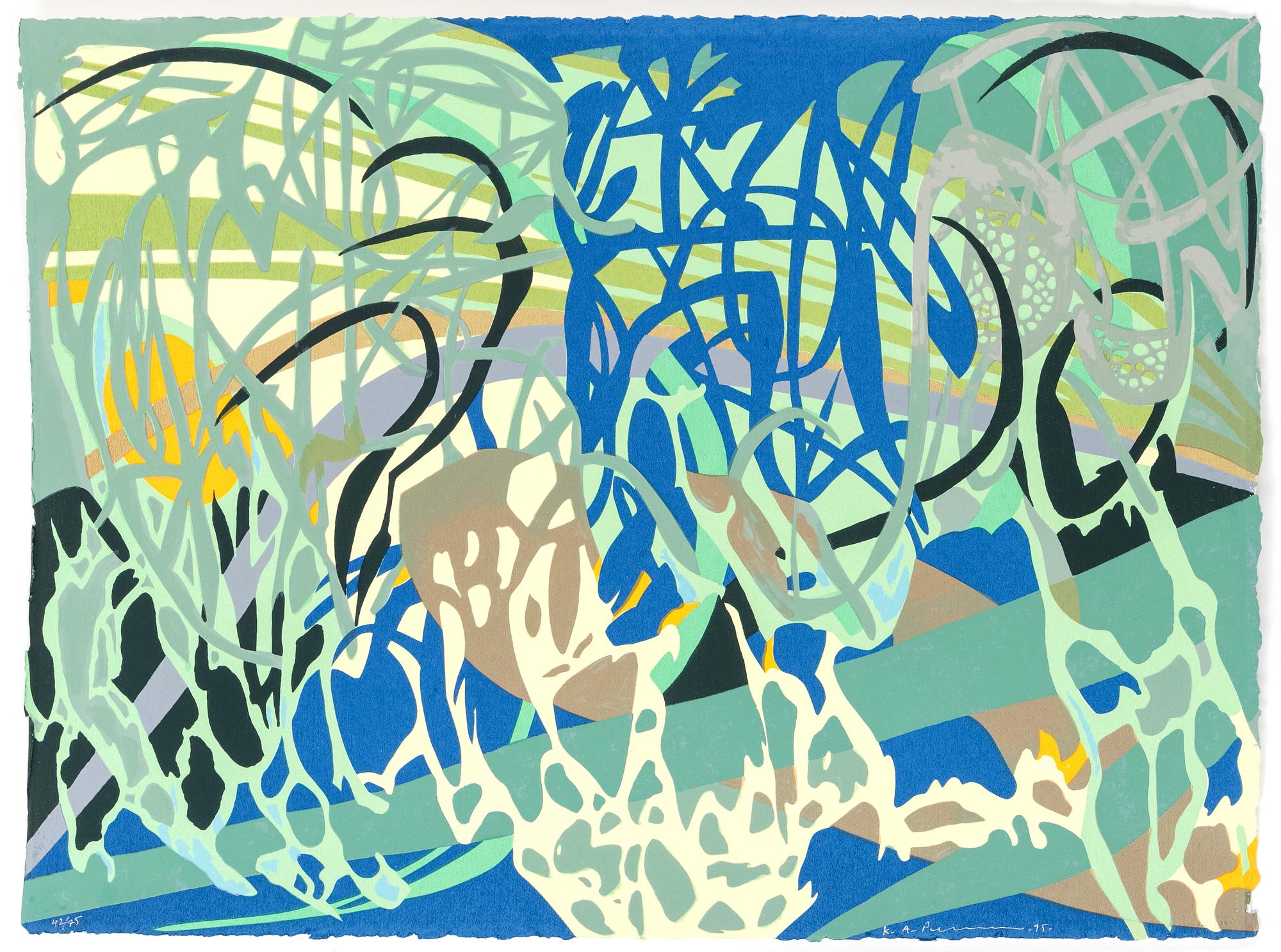 KARL AXEL PEHRSON, färgserigrafi. Signerad och daterad 95. Numrerad 42/75.