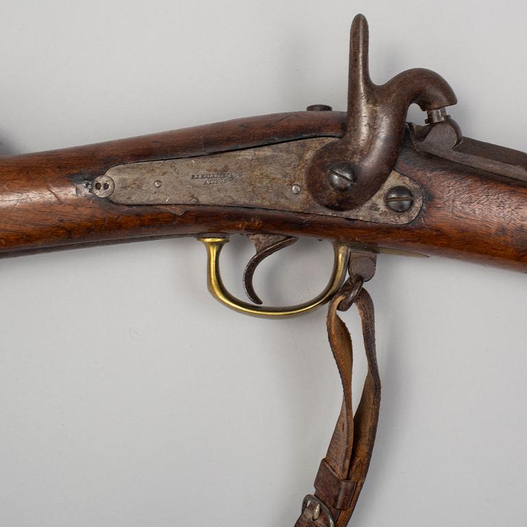 A Swedish percussion gun 1855 pattern.