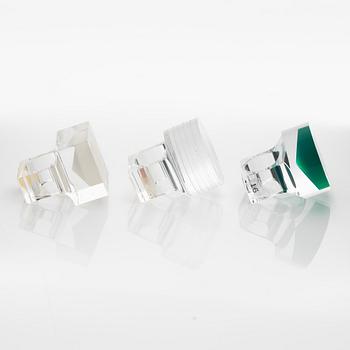 Siv Lagerström, three acrylic plastic rings, 1970s.