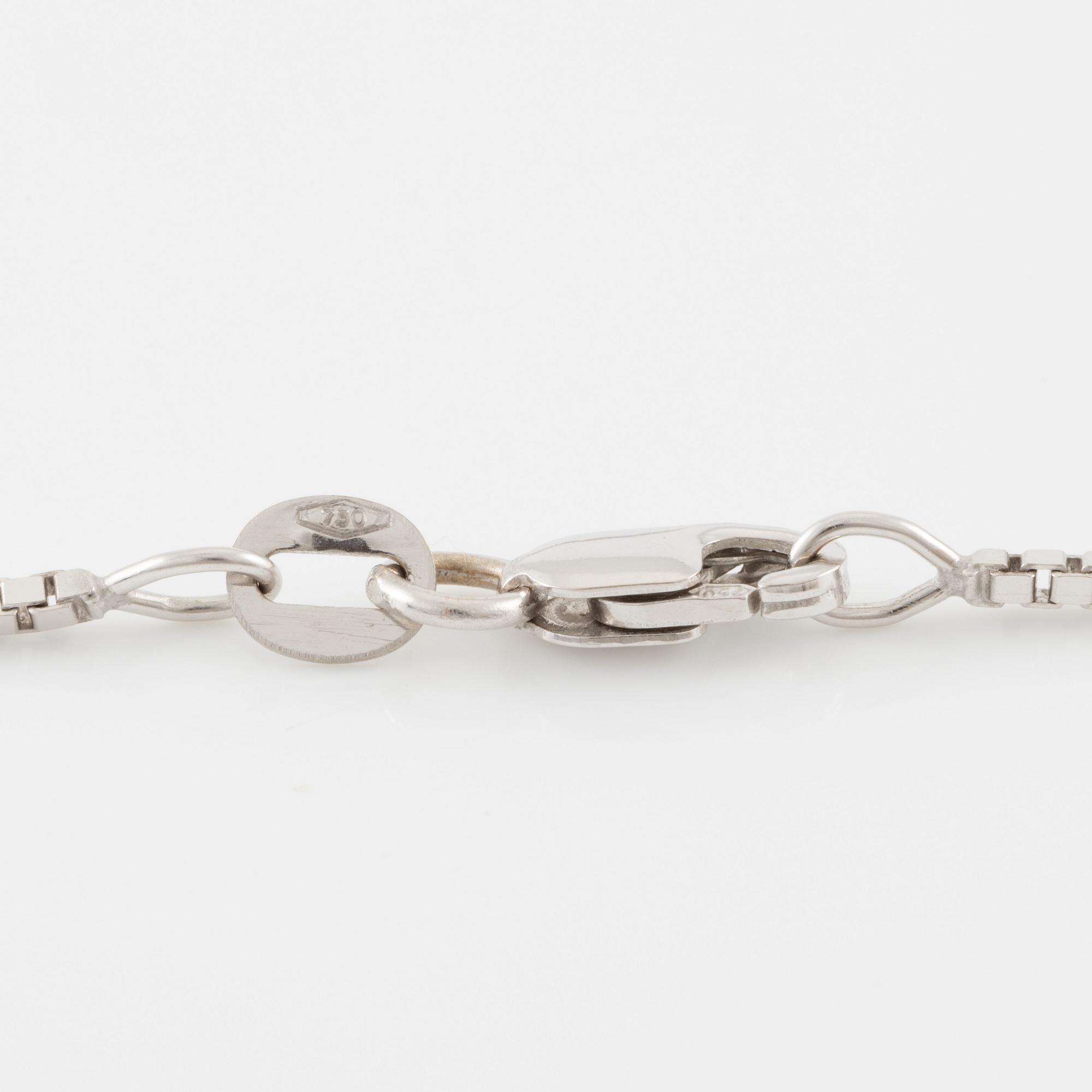 Collier 18K vitguld med briljantslipad diamant 0.40 ct.