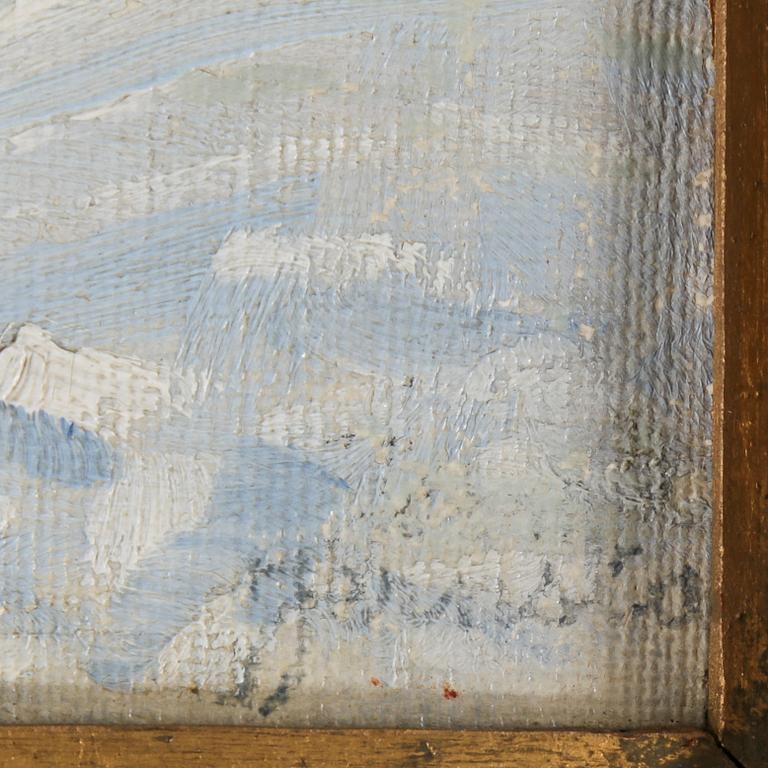 ANTON GENBERG, olja på pannå, signerad samt daterad 1888.