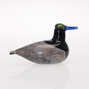 A glass bird by Oiva Toikka. Signed O. Toikka Nuutajärvi.