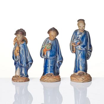 A group of seven Chinese sculptures, early 20th Century.