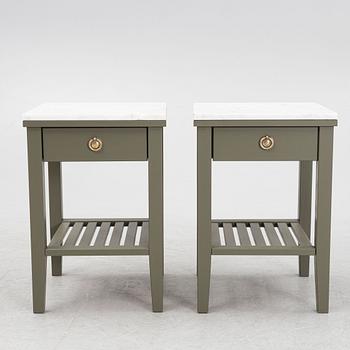 A pair of bedside tables, 20th century.
