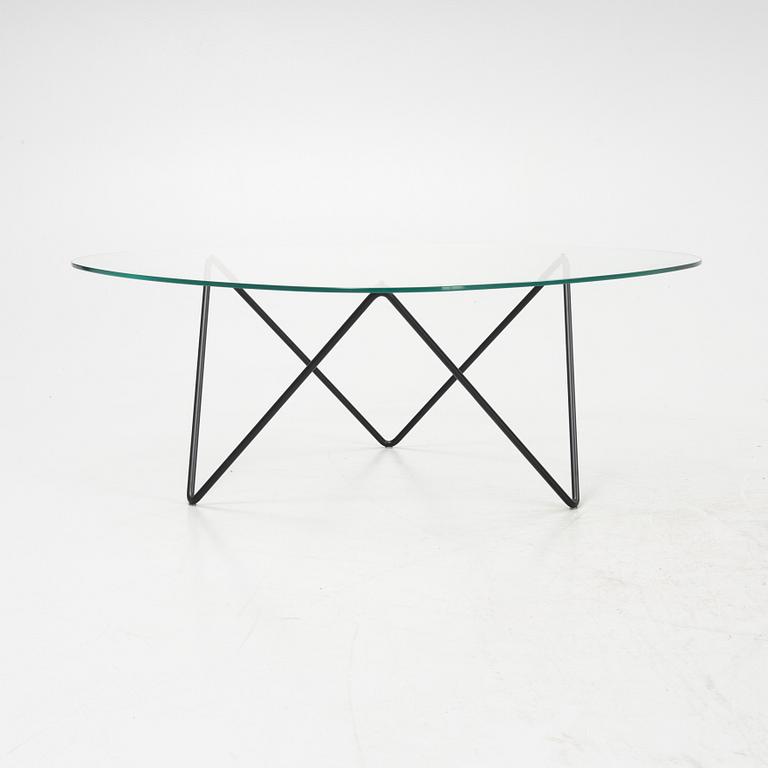 Corsini & Millet, sttel and glass 'Pedrera' coffee table from Gubi.