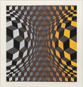 VICTOR VASARELY, six silk screens, 'Louisiana', signed Vasarely and numbered 202/275 in pencil.