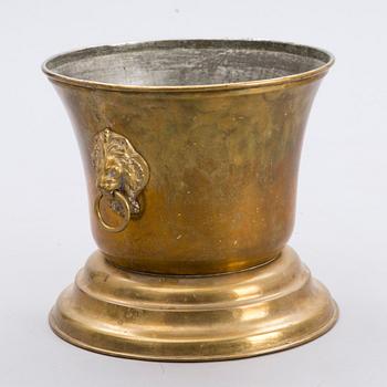 WINE COOLER, brass, 1900.