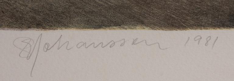 SVEN ERIK JOHANSSON, färglitografi, 3 st, sign o dat -.