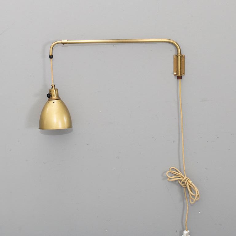 VÄGGLAMPA, utdragbar, 1940-50-tal.