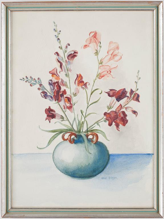 AXEL NILSSON, akvarell, signerad.