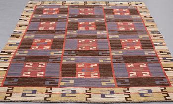 Märta Måås-Fjetterström, MATTA, "Blå Esset", rölakan, ca 248,5 x 191,5  cm, signerad AB MMF.