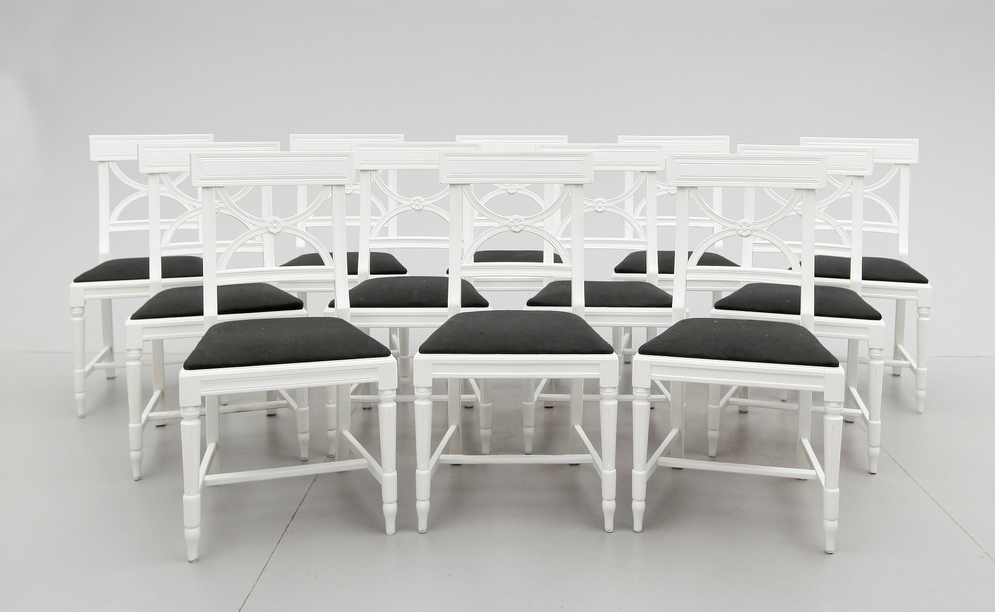 STOLAR, 12 st, gustaviansk stil, 1900-talets andra hälft.