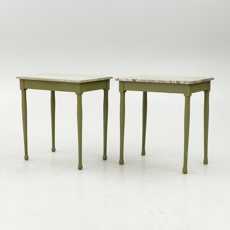 A pair of side tables, early 20th century.