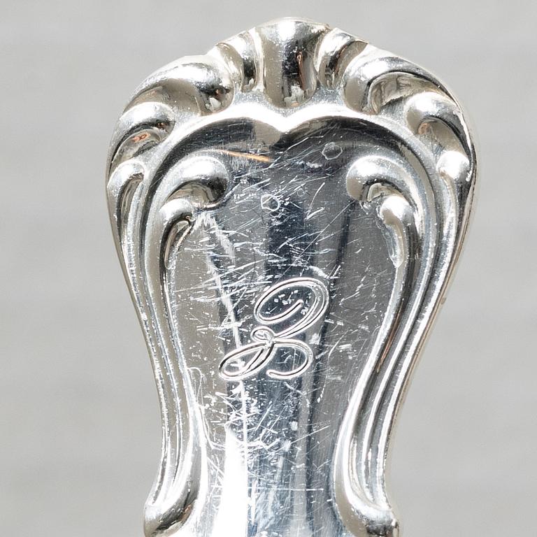 Fish cutlery silver 12 + 12, GAB, 1967.