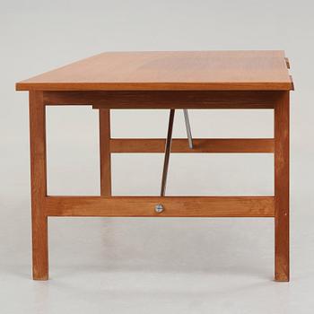 HANS J WEGNER, a "AT325A" teak and steel desk, Andreas Tuck, Denmark 1960's.