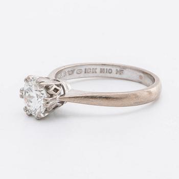 DIAMOND RING 18K whitegold, approx H VS, 0,98 ct engraved, GFAB Stockholm 1987.