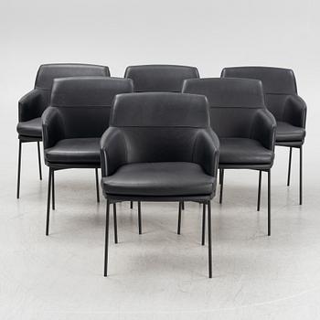 Claesson Koivisto Rune, six 'Montevideo' armchairs, Tacchini, Italy.