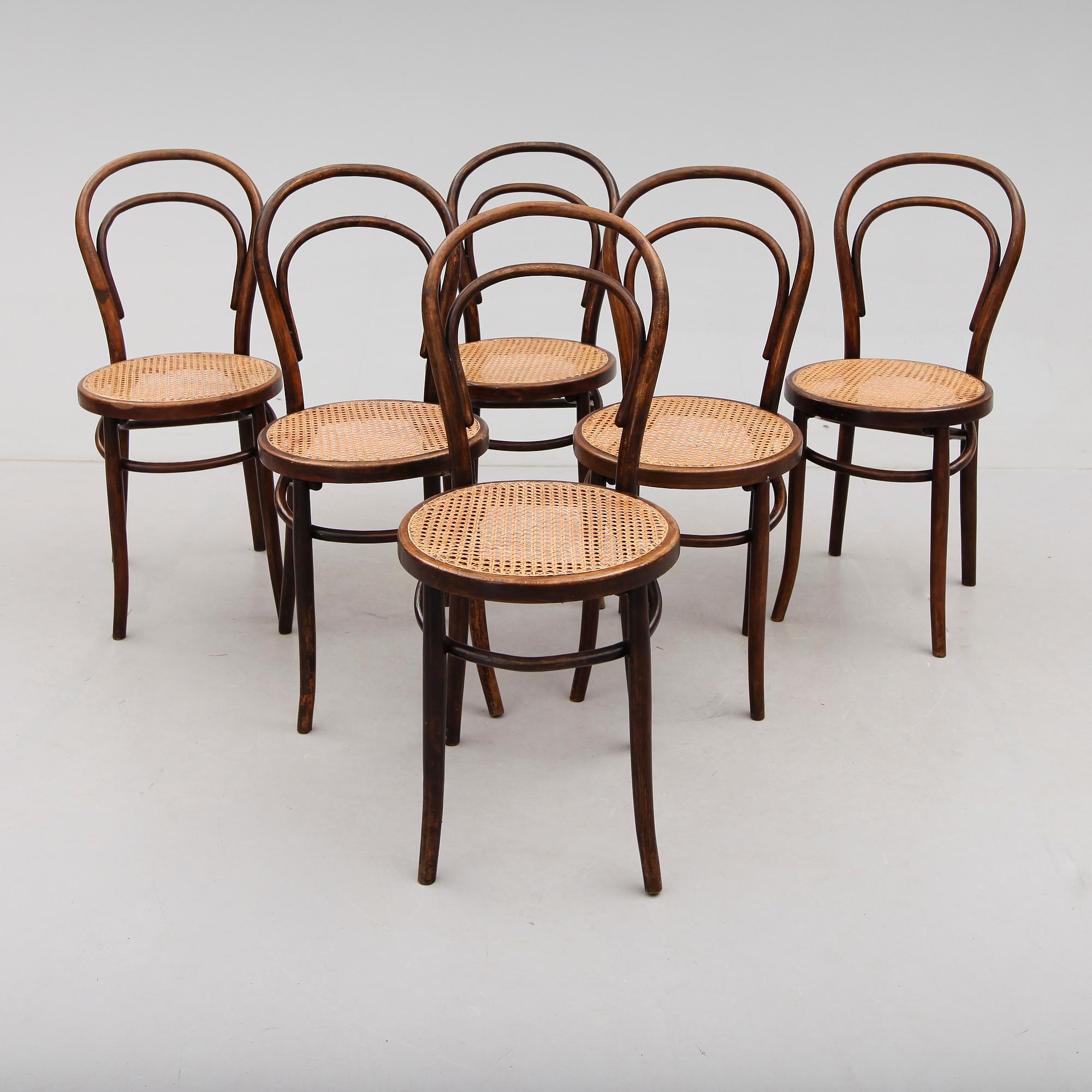 STOLAR, 6 st, Thonetmodell, 1900-talets början.