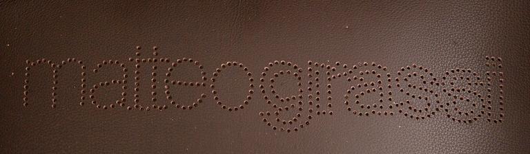 Tito Agnolo armchairs, a pair, "Korium", for Matteo Grassi, second half of the 20th century.