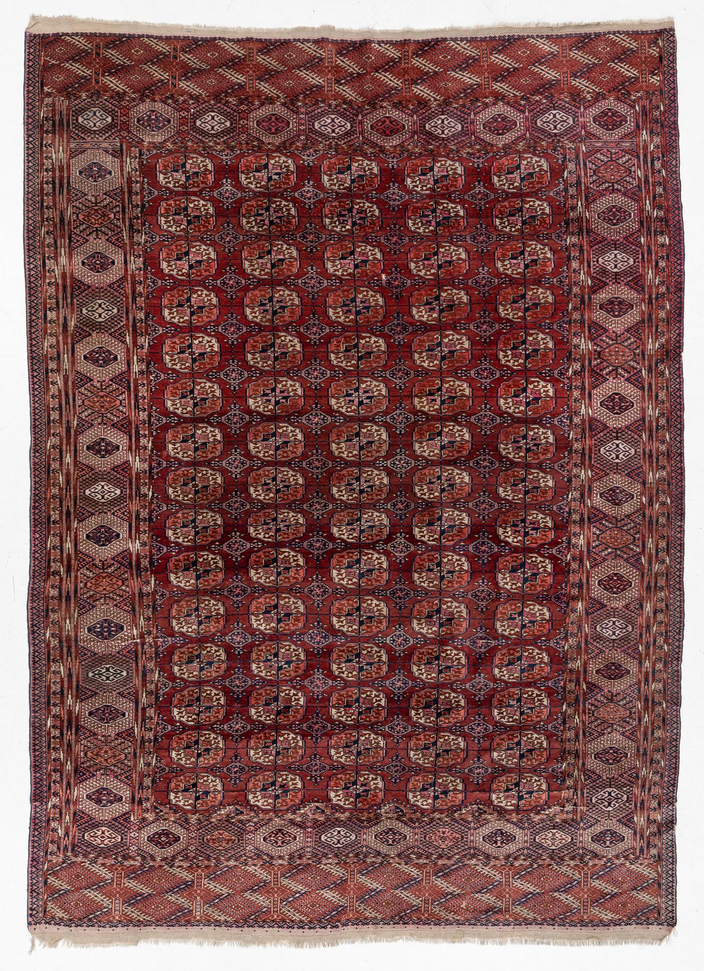 Huvudmatta Tekke Turkmen antik ca 328x232 cm.