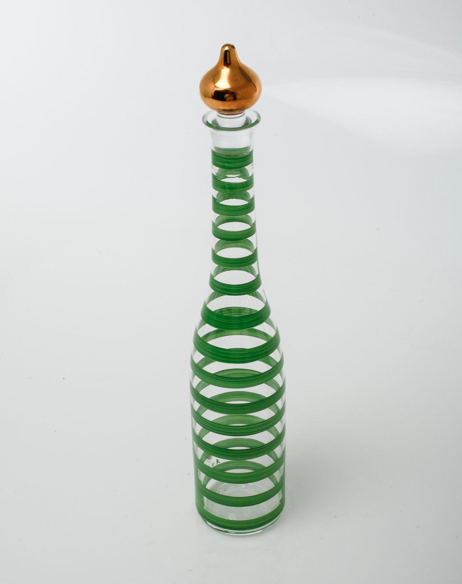 A glass "Clown" decanter by Anne Nilsson for Orrefors, 1980´s/90´s.