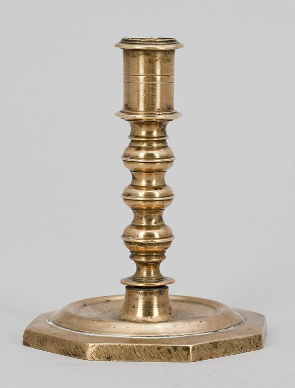 LJUSSTAKE, mässing, barock 1700-tal.
