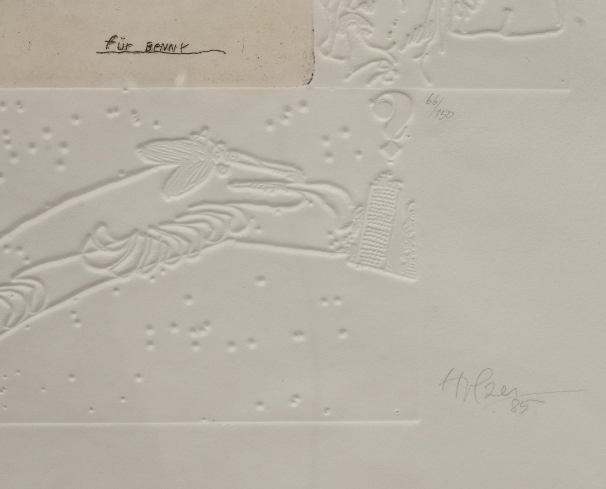 ADI HOLZER,  färglitografi. Signerad, numrerad 66/150, och daterad-85.