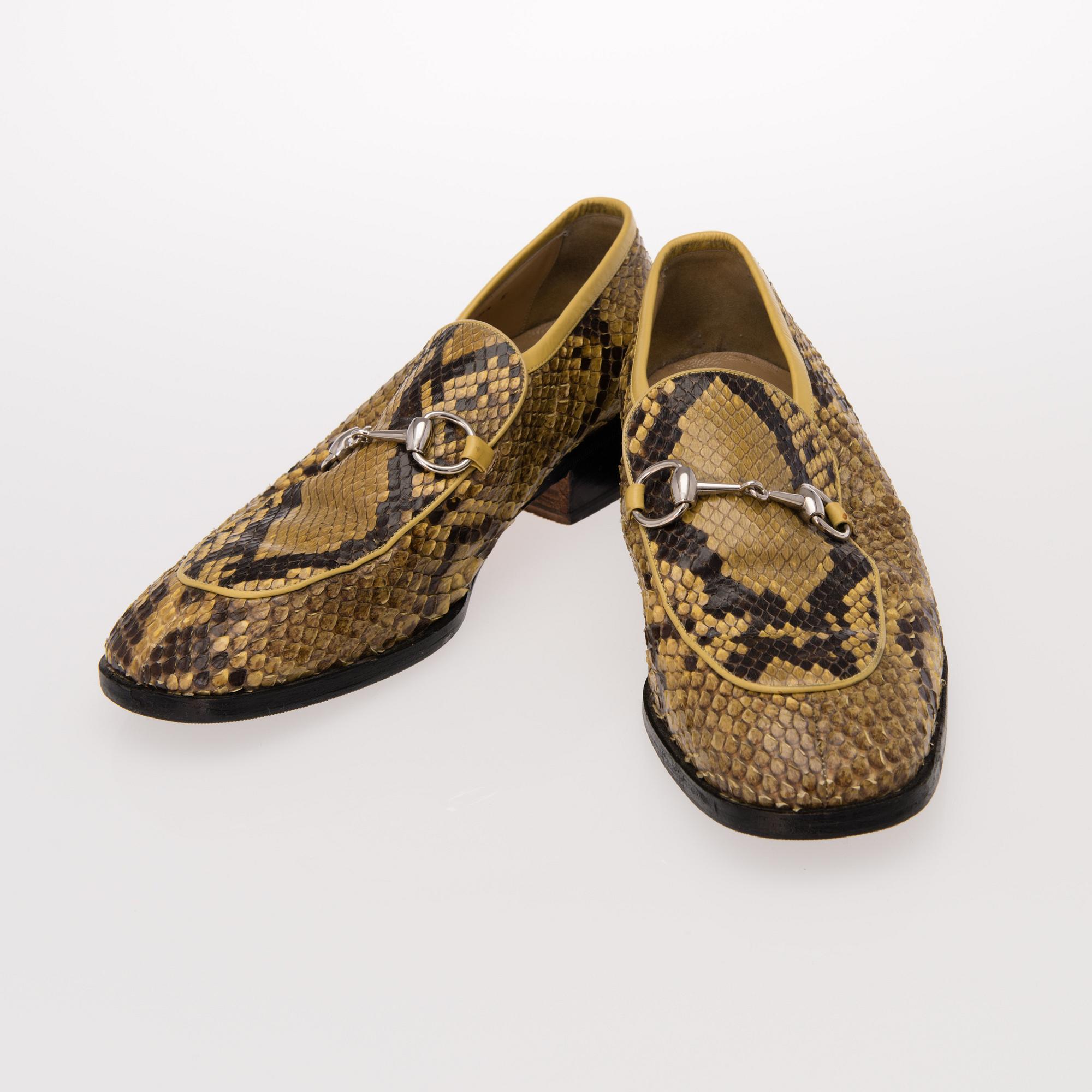 1990s SNAKESKIN HORSEBIT LOAFERS size 40 5. Bukowskis