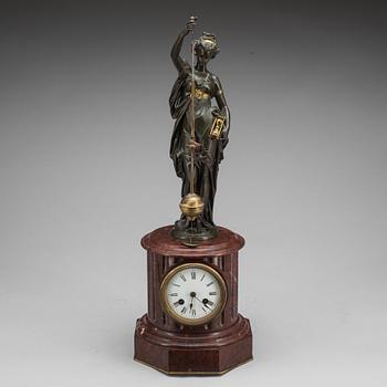 A Farcot & Laurent table clock, France late 19th century.