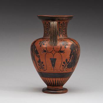 An Attic Black-Figure Amphora, 500 BC.