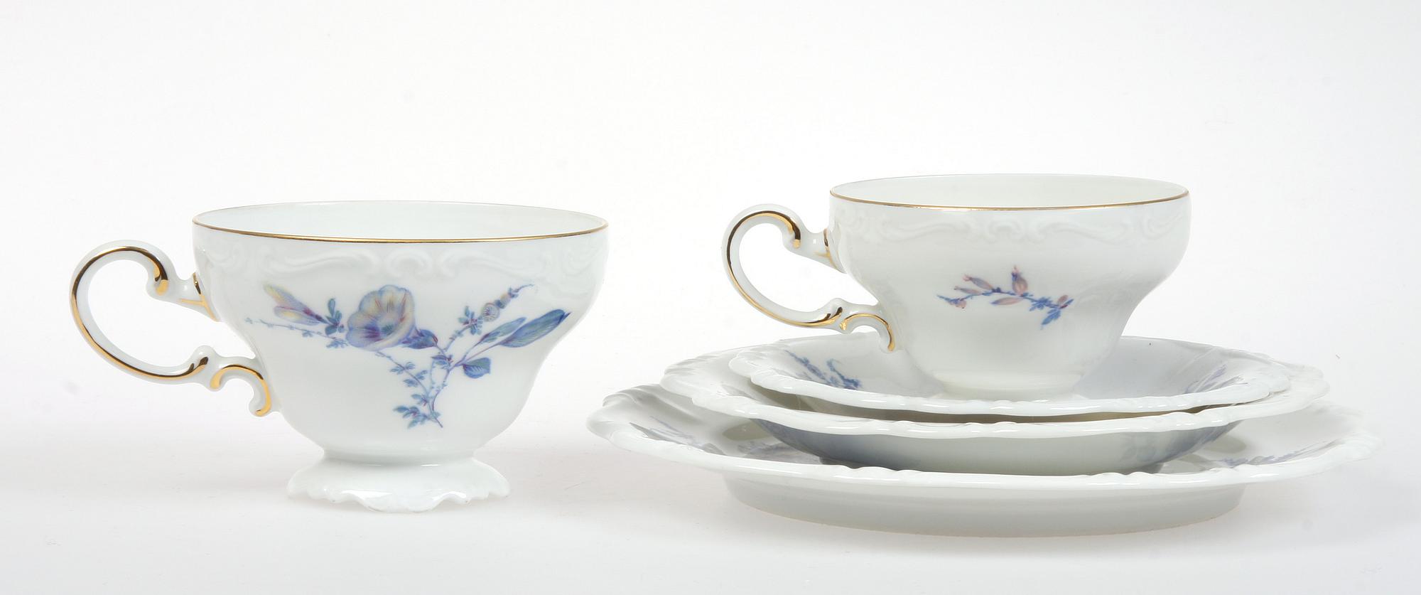 TE- och KAFFESERVIS, 38 delar, porslin,"Pompadour", Rosenthal.