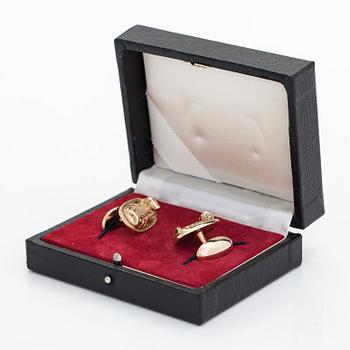 Manschettknappar, 14K guld.