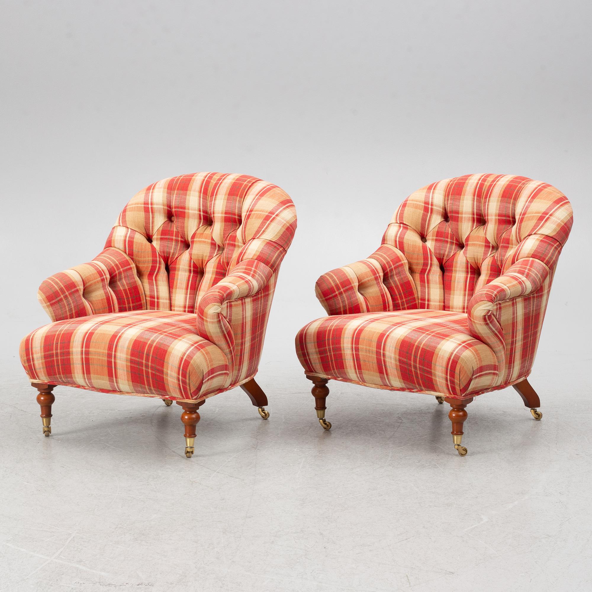 A pair of Duresta armchairs, England, contemporary.