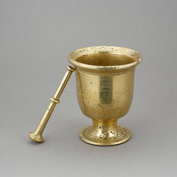 MORTEL, mässing, 16/1700-tal, troligen Sydeuropa.