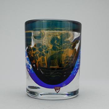 VAS, glas, "Gondoliären", Edvin Öhrström, Orrefors Gallery,  signerad och nurerad.