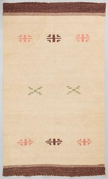 A 1930s Finnish flat weave carpet. Circa 250x150 cm.