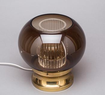 BORDSLAMPA, Carl Fagerlund, Orrefors, 1970-tal, etikettmärkt.