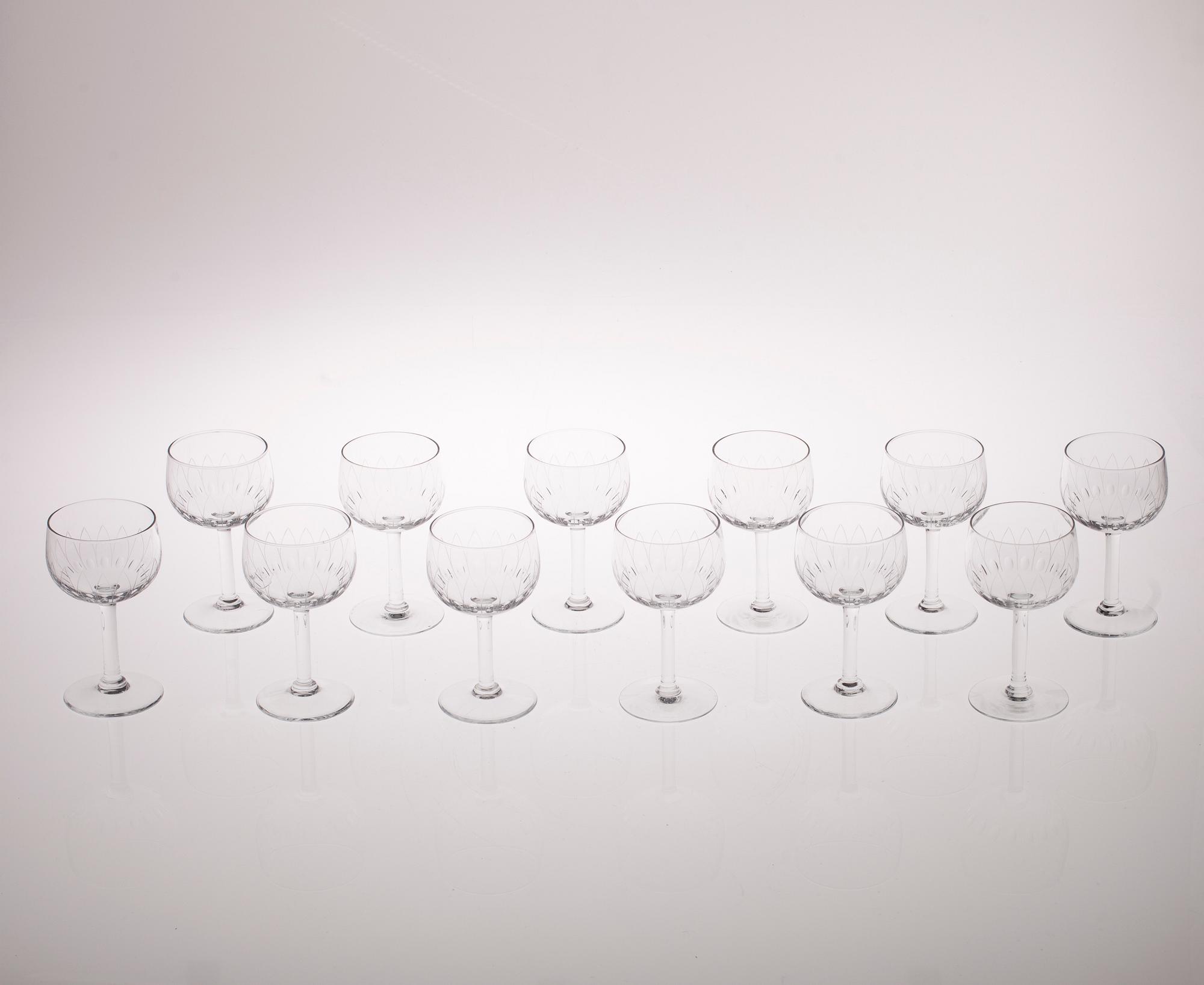 GLASSERVIS, 24 delar "Kilta" Göran Hongell, Iittala. Formgiven 1947.