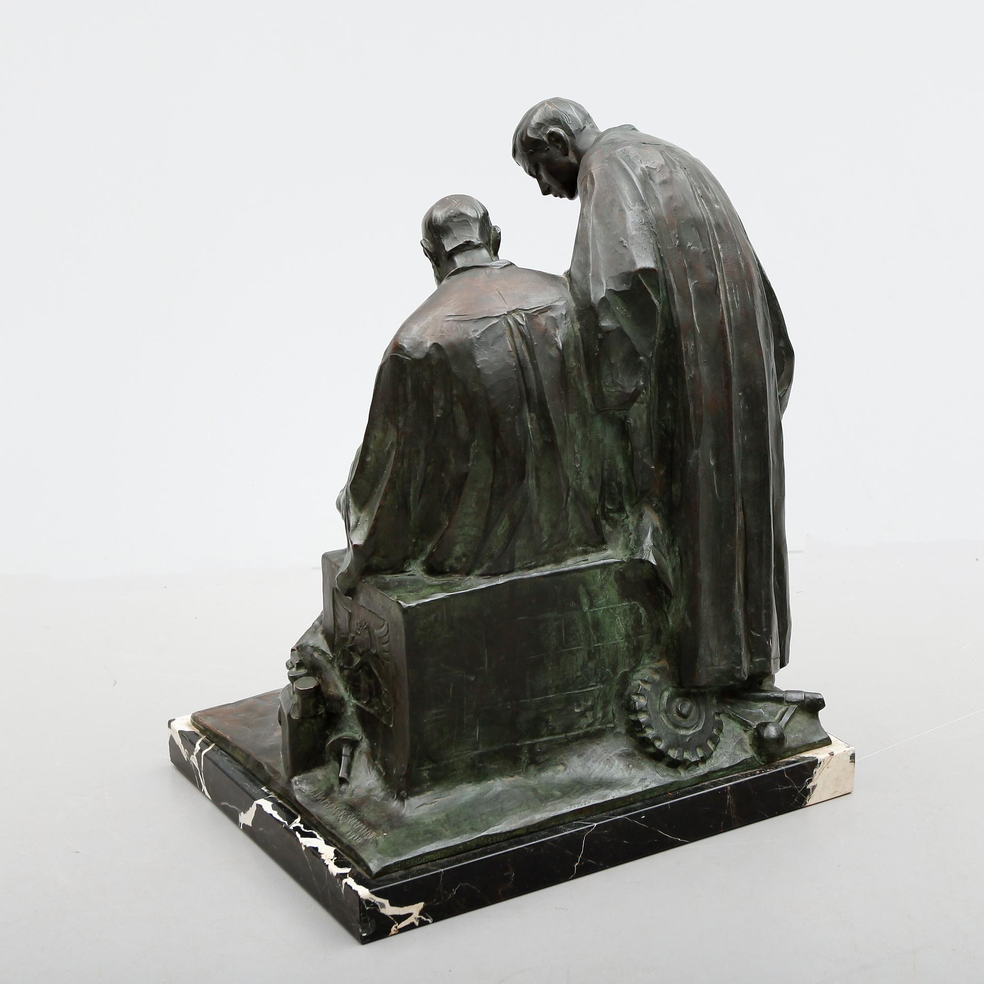 JOSEF HAMMERSCHMIDT, skulptur, brons, signerad.