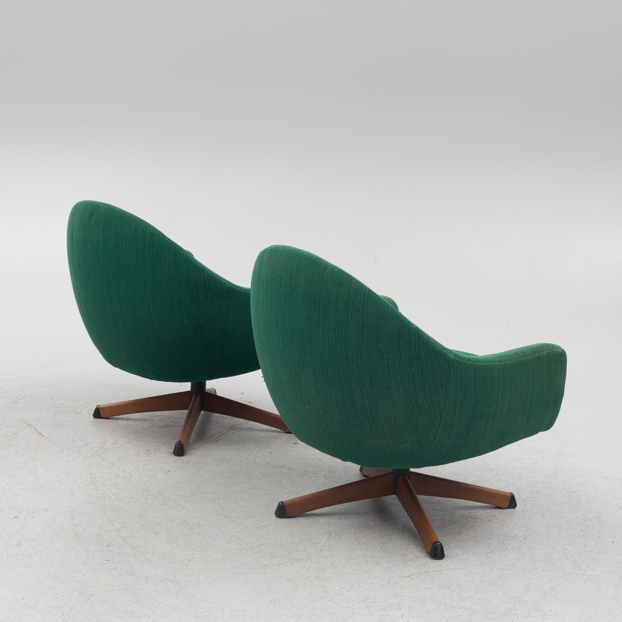 Armchairs, a pair, third quarter of the 20th century.